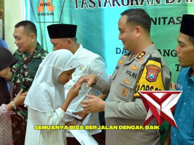 kegiatan Khotmil Qur'an dan santunan anak yatim, Polres Gresik bersama Komunitas Wartawan Gresik