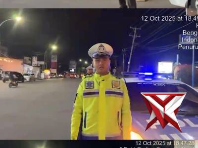 Satlantas Polresta Bengkulu Gelar Patroli Blue Light di Kawasan Bim dan Jalan Pariwisata