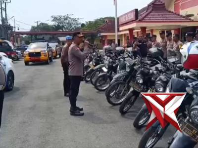 Pengecekan Sarpras dan Alat Komunikasi HT Jajaran Polresta Deli Serdang