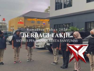 Bagi Takjil Satres PPA Polresta Banyumas.