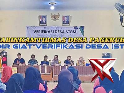 BHABINKAMTIBMAS DESA PAGERUKIR HADIR GIAT VERIFIKASI DESA STBM - PoliceTube