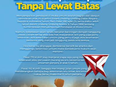 BEBAS BERPENDAPAT TANPA LEWAT BATAS