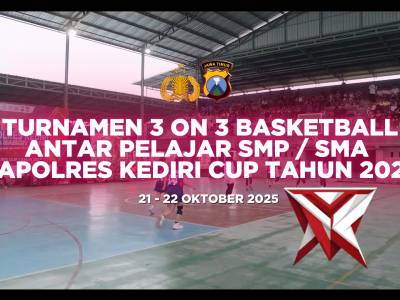 *Serunya Laga Basketball Kapolres Kediri Cup 2025, Pelajar SMP-SMA Adu Skill di Lapangan*

KEDIRI- G