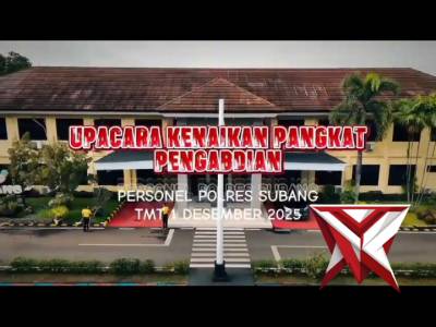 Upacara naik pangkat pengabdian Polres Subang