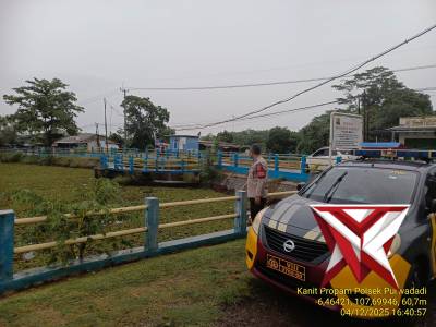 Polsek Purwadadi cek debit air situ citapen