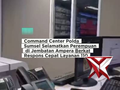 Command Center Polda Sumsel Selamatkan Perempuan di Jembatan Ampera Berkat Respons Cepat Layanan 110