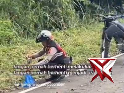 Personil Polres Pagar Alam Tak berhenti lakukan hal baik tiap hari nya