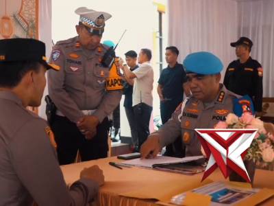 Pengecekan Pos Pam Ketupat Semeru 2026 Polres Probolinggo Kota oleh Div propam Polri