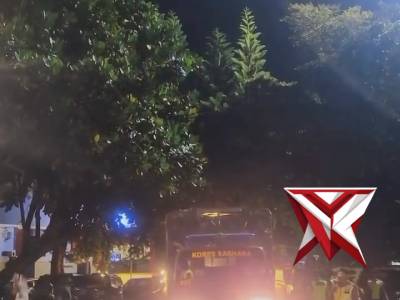 Pengamanan malam takbir oleh satsamata Polres Kudus