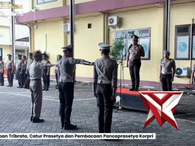 Kapolres Probolinggo AKBP M. Wahyudin Latif memimpin apel jam pimpinan yang diikuti seluruh personel - PoliceTube
