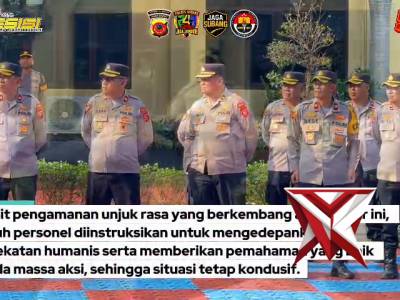 Apel jam pimpinan oleh Kapolres subang