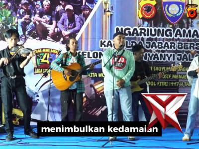 Kegiatan Silaturahmi Kamtibmas &ldquo;Ngariung Aman&rdquo; Kapolda Jawa Barat bersama kelompok penyanyi jalanan