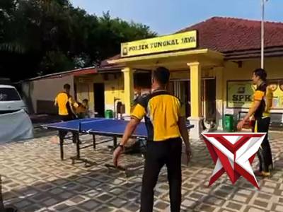 Olahraga bersama Personel Polsek Tungkal Jaya