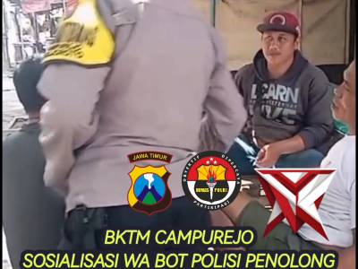 BKTM Campurejo sosialisasi WA BOT POLISI penolong