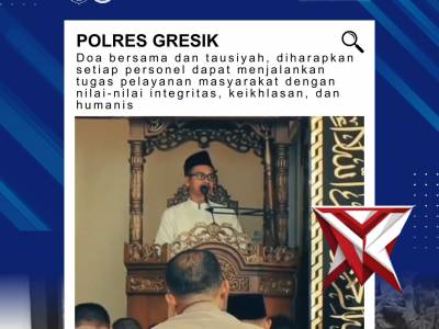 Perkuat Iman dan Integritas, Polres Gresik Gelar Doa Bersama