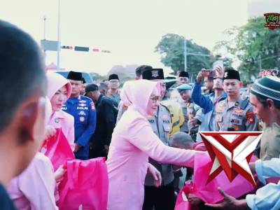 KAPOLDA SUMSEL DAN BHAYANGKARI CEK POS PENGAMANAN OPS KETUPAT 2026, BAGIKAN TALI ASIH HINGGA TAKJIL