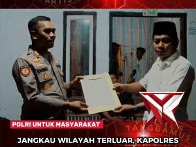 Kapolres Tanggamus Gelar &ldquo;Ngobarmas&rdquo; di Wilayah Terluar, Terima Hibah Tanah  Pembangunan Pos Polisi