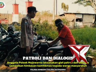 Giat Patroli dan dialogis oleh anggota Polsek Mojowarno