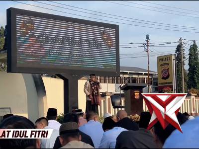 Polres Sumedang Gelar Shalat Ied di Mako Polres Sumedang