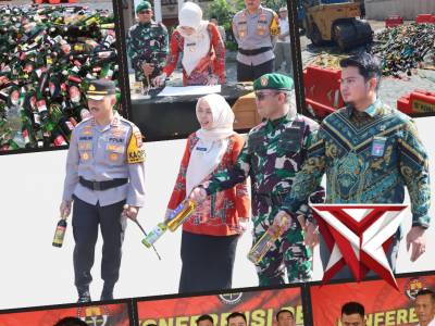 Polres Demak Musnahkan 3.832 Botol Miras Hasil Operasi Pekat Candi 2026