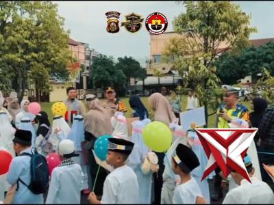 Sambut Ramadan dengan Sukacita: Polres Lubuk Linggau Lepas Pawai Pelajar IT An-Nida Menuju Bulan Suc