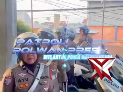 Patroli Polwan Ditlantas Polda Maluku Utara
