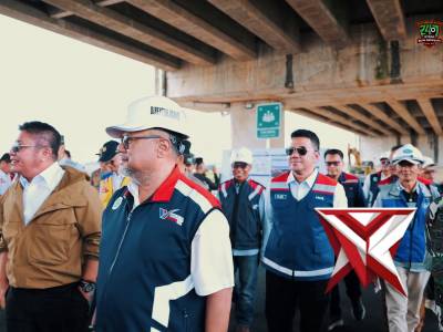 Kapolda Sumsel Melaksanakan Pengecekan Jalur Tol Kapal Betung