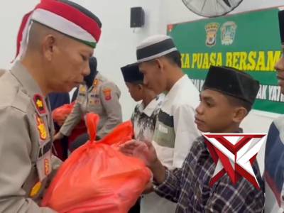 Buka Puasa Bersama Polres Buru bersama Anak Yatim