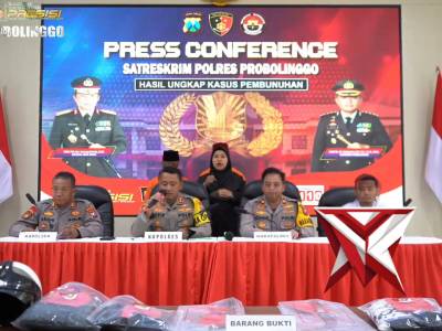 Polres Probolinggo Gelar Konferensi Pers Ungkap Kasus Pembunuhan Berencana