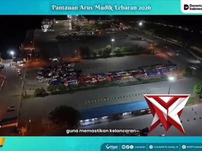 Live Report Pelabuhan Bakauheni via Drone Posko Angleb 1447H/2026 Rabu, 25 Maret 2026 Pukul 22.00