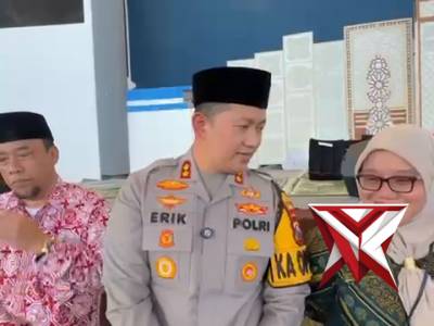 Kapolres Magetan Hadiri Santunan 1000 Anak Yatim Bersama Forkopimda ??