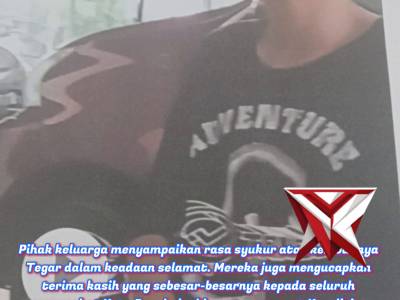 *Telah kembali Tegar Fatih  setelah sekian lama meninggalkan rumah*