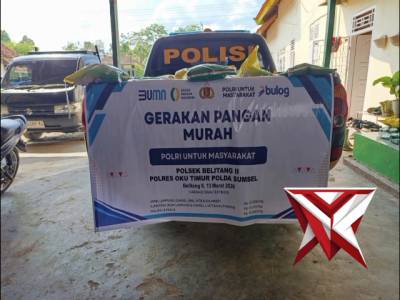 GERAKAN PANGAN MURAH POLRI UNTUK MASYARAKAT POLSEK BELITANG II POLRES OKU TIMUR POLDA SUMSEL