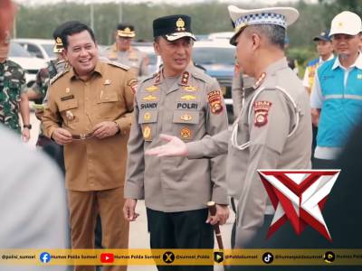 Kapolda Sumsel Melaksanakan Pengecekan Jalur Tol Kapal Betung