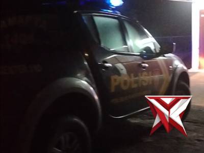 Petugas Polsek Kartoharjo Magetan melaksanakan Patroli Dialogis di Pertokoan Alfamart jeruk