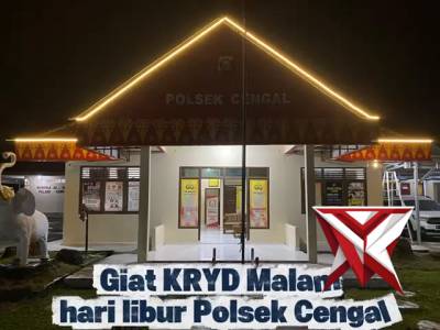 Giat KRYD Malam hari libur Polsek Cengal untuk menjaga Kamtibmas tetap Kondusif dan aman
