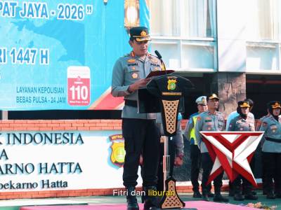 Polresta Bandara Soekarno-Hatta melaksanakan Apel Gelar Pasukan Operasi Ketupat Jaya 2026