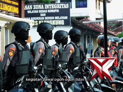 Polres Klungkung Gelar Apel Kesiapan Pasukan Ops Cipkon Agung 2026.