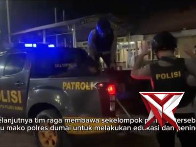 Jaga Kondusifitas Kota, Tim Raga Polres Dumai Intensifkan Patroli "Blue Light" di Titik Rawan Kejaha - PoliceTube