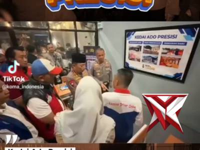 Kapolri Listyo sigit prabowo menyambangi kedai ado presisi