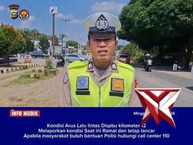 kondisi arus lalu lintas di depan spbu km 12