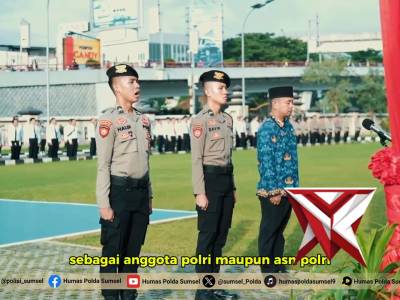 Kapolda Sumsel Irjen Pol. Dr. Sandi Nugroho, S.I.K., S.H., M.Hum Pimpin Upacara Hari Kesadaran Nasio - PoliceTube