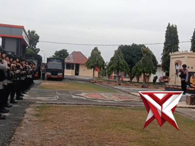 Apel gelar pasukan dan perlengkapan brimob Ogan Ilir