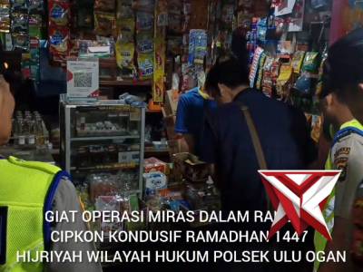 Giat Operasi Miras dalam rangka Cipta Kondisi Kondusif dalam rangka Ramadhan 1447 H di Wilayah Hukum