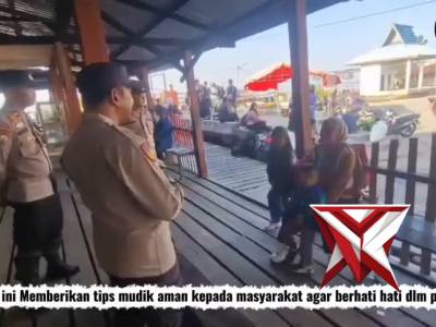 Himbauan Kamtibmas Polsek Kuala Kampar di Pelabuhan Teluk Dalam
