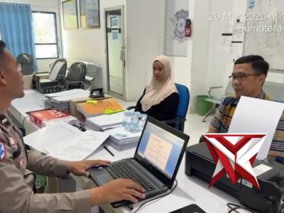 Unit Gakkum Sat Lantas Polres OKI,melakukan himbauan kepada Masyarakat pengguna kendaraan