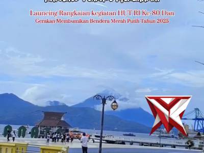 KAPOLRES TERNATE MENGHADIRI Launcing Rangkaian kegiatan HUT RI Ke-80 Dan Gerakan Membumikan Bendera