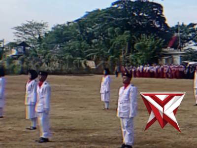 Kegiatan upacara bendera merah put HUT RI KE 80.