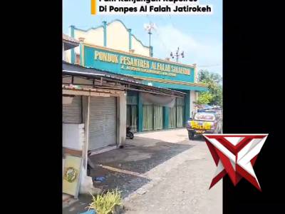 POLSEK SONGGOM LAKSANAKAN PAM KUNJUNGAN KAPOLRES DIPONPES  AL FALAH JATIROKEH