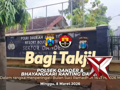 Bagi Takjil Polsek Dander & Bhayangkari Ranting Dander dlm Rangka memperingati Bulan Suci Ramadhan